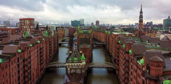 Berühmte Speicherstadt in Hamburg — Stockfoto