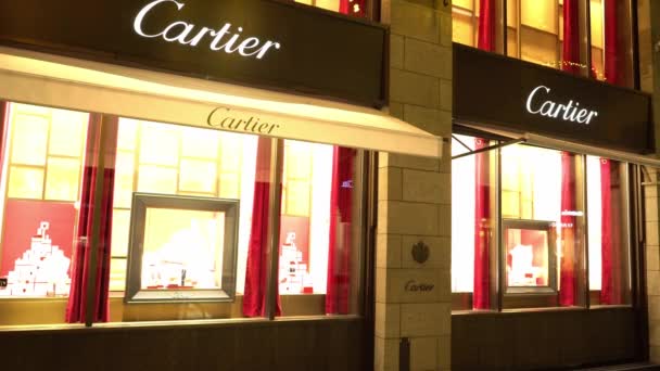 Exclusieve juwelier Cartier in Hamburg — Stockvideo
