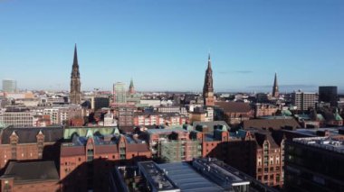 Hamburg şehrinin hava manzarası