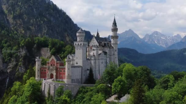 Famoso castello di Neuschwanstein in Baviera Germania — Video Stock