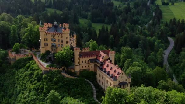 독일 바이에른주에 있는 유명 한 호엔 슈완 가우성 - 높은 성 — 비디오