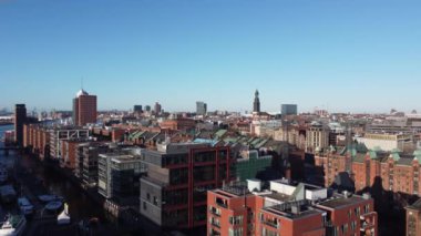 Hamburg şehrinin hava manzarası