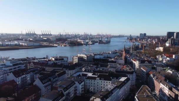 Okres Harbour City zvaný Hafencity v Hamburku — Stock video