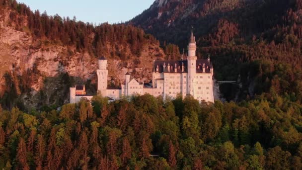Famous Neuschwanstein Castle in Bavaria Germany — Stock Video