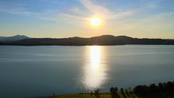 德国富城福根湖上空的空中景观 — 图库视频影像