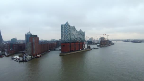 汉堡港口城市区称为Hafencity — 图库视频影像