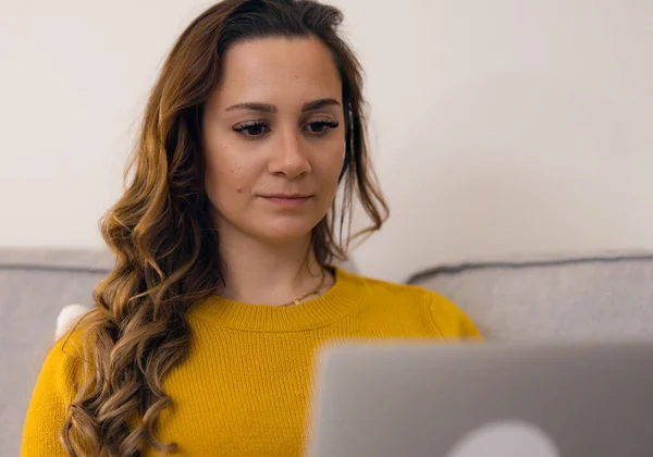 Young woman has to stay home during the corona pandemic