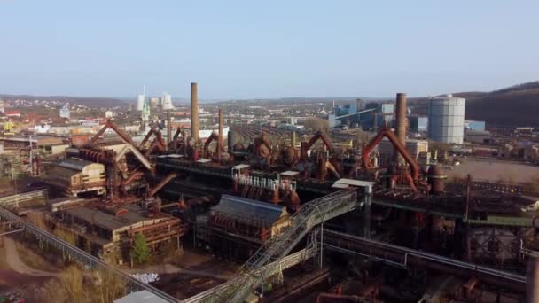 Старая фабрика в Германии - объект Всемирного наследия — стоковое видео