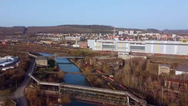 Altes Fabrikgelände in Deutschland - Weltkulturerbe — Stockvideo