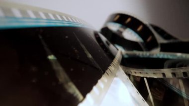 Film arkaplanı - 35 mm film strip makro görünümü