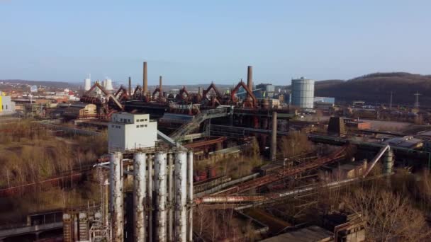 Oude fabrieksterrein in Duitsland - Werelderfgoed — Stockvideo
