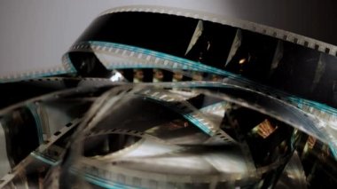 35 mm 'lik bir film şeridini kapat - makro çekim