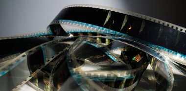 35 mm 'lik bir film şeridini kapat - makro çekim