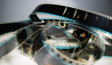 35 mm 'lik bir film şeridini kapat - makro çekim