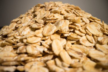 Yulaf ezmesi taneleri - prob mercekli makro çekim