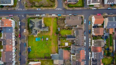 Bir yerleşim bölgesinin yukarıdan aşağı görünümü