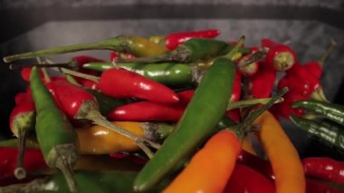 Çok sıcak Rawit Chili biberleri yakından.