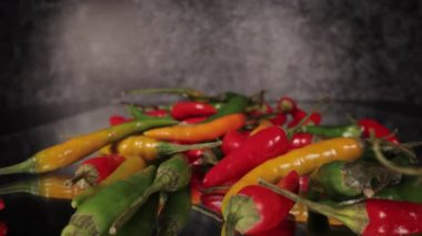 Çok sıcak Rawit Chili biberleri yakından.