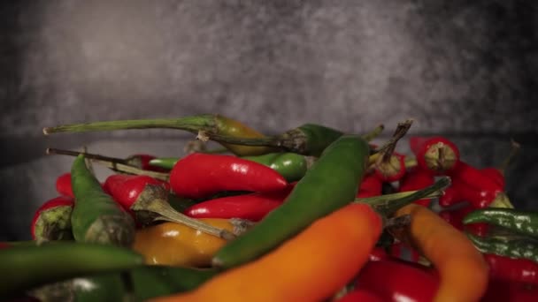Pimentos Rawit Chili em close-up — Vídeo de Stock