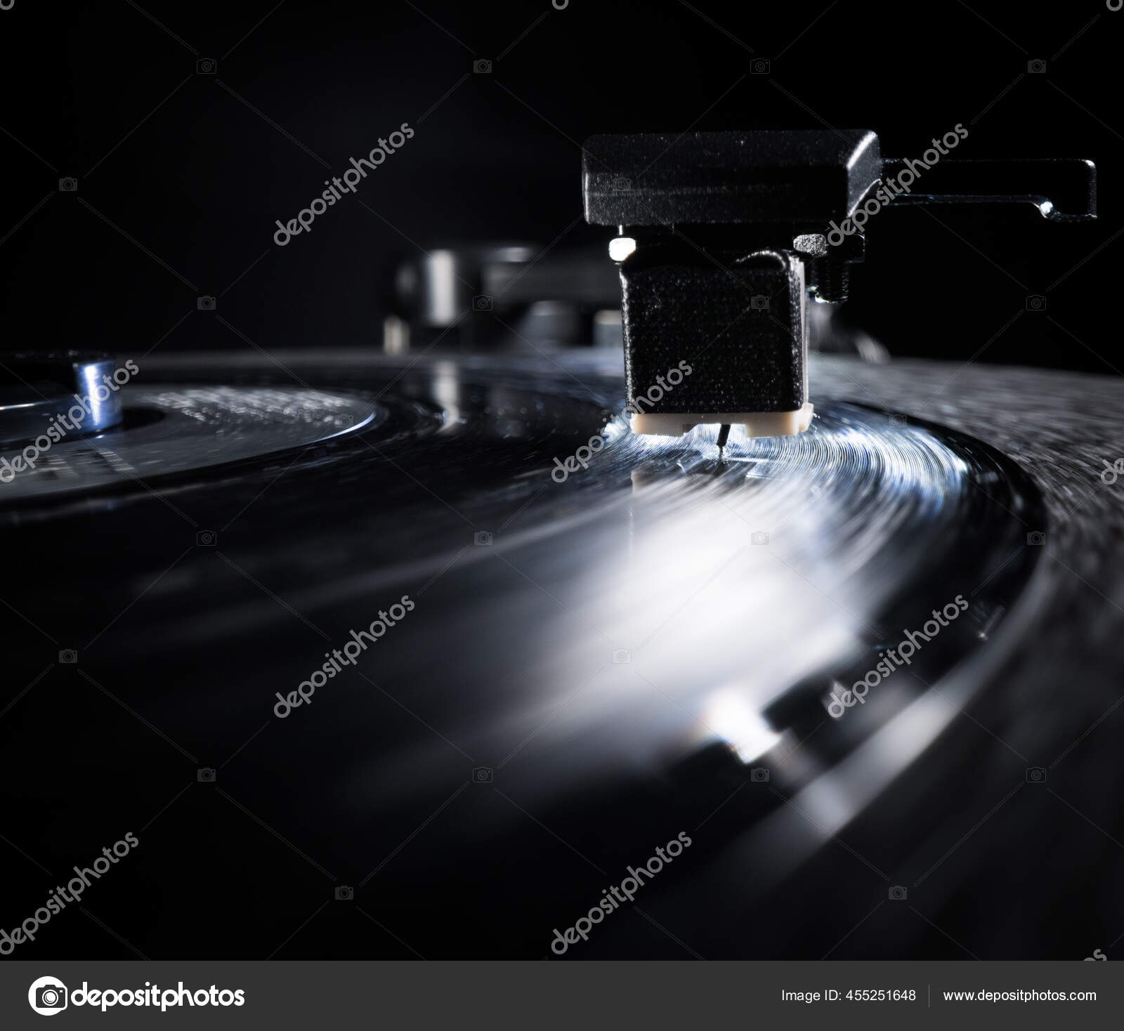Record Player Needle In Close Up View Stock Photo By C 4kclips