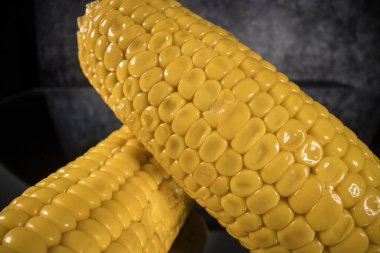 Yakın çekim mısır koçanları - makro görünüm