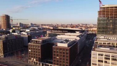 Berlin 'de Mercedes Benz Arena - hava manzaralı