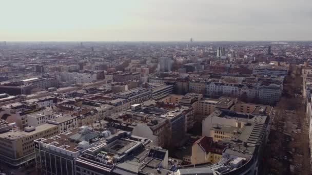 Beautiful city of Berlin from above - aerial view — Stock Video