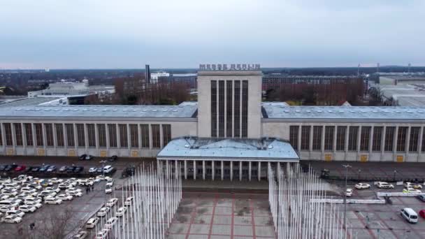 Lapangan pameran Berlin dengan menara radio — Stok Video