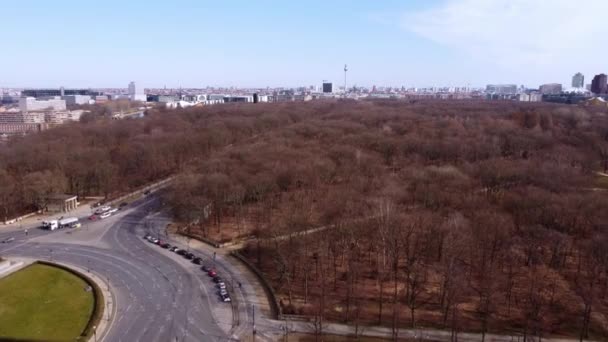 Famoso Parque Tiergarten en el centro de Berlín — Vídeos de Stock