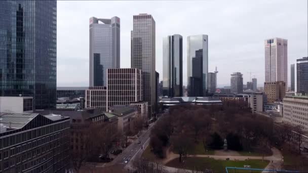 Distrito financeiro de Frankfurt Alemanha — Vídeo de Stock