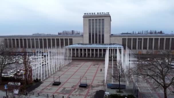 Exhibition grounds Berlin with radio tower — Stock Video