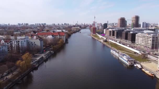 Stadt Berlin von oben — Stockvideo