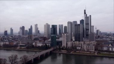 Frankfurt Almanya 'sının Skyline' ı - finans bölgesi