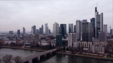 Frankfurt Almanya 'sının Gökdelenleri - finans bölgesi