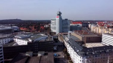 Berlin 'deki RBB Yayın İstasyonu - Hava Görünümü - BERLIN, Almanya - 10 Mart 2021