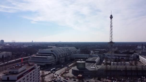 展示場とラジオ塔と国際会議場ベルリン — ストック動画