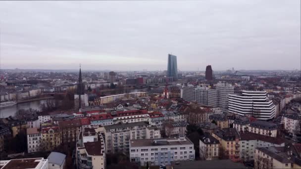 독일 프랑크푸르트 시 상공에서의 비행 — 비디오