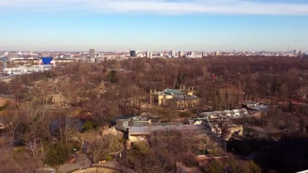 O Jardim Zoológico de Berlim de cima - vista aérea — Vídeo de Stock