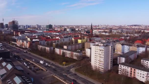 Stadt Berlin von oben — Stockvideo
