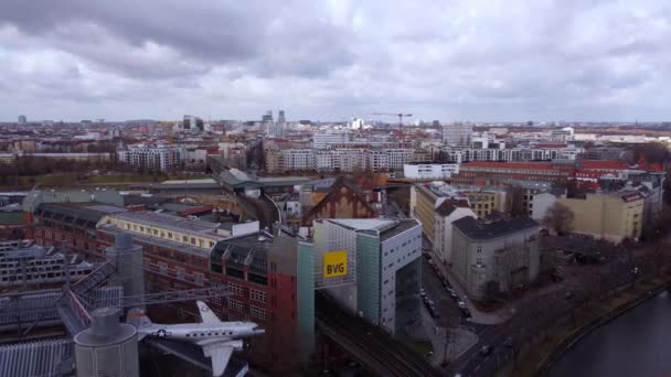 Vista aérea de la ciudad de Berlín — Vídeos de Stock