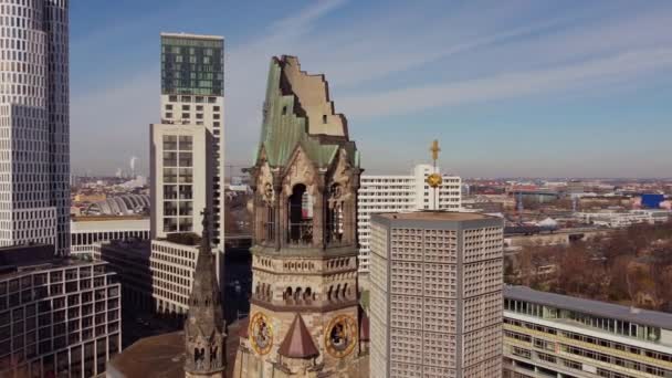 ベルリンの有名なカイザー・ヴィルヘルム記念教会 — ストック動画