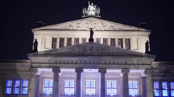 Berlin Concert Hall at Gendarmenmarkt — стокове відео