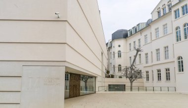 Frankfurt Almanya 'daki Yahudi Müzesi - FRANKFURT, Almanya - 11 Mart 2021