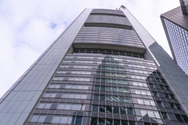 Frankfurt 'taki Ticaret Kulesi ve Almanya Karargahı - FRANKFURT, GERMANY ŞEHRİ - 11 Mart 2021