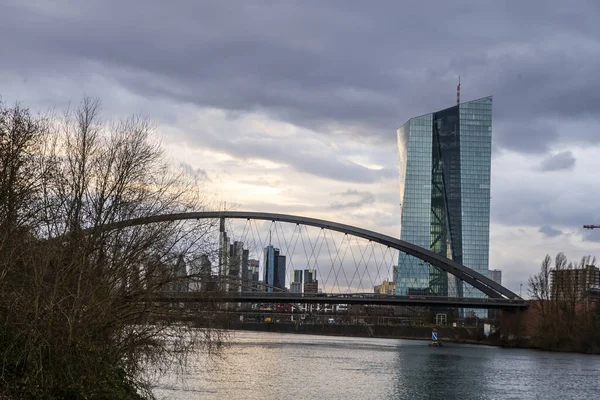 European Central Bank and financial district in Frankfurt