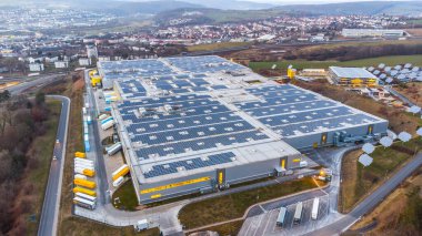 Almanya 'daki Ana Amazon Lojistik Merkezi Bad Hersfeld - Kötü Kahramanlar Şehri, GERMANY - 11 Mart 2021