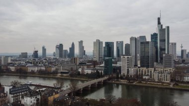 Frankfurt Almanya 'sının Gökdelenleri - finans bölgesi
