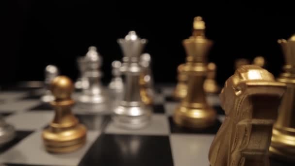 Checkmate на шаховій грі крупним планом — стокове відео