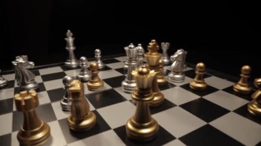 Satranç tahtasında şah mat - yakın görünüm