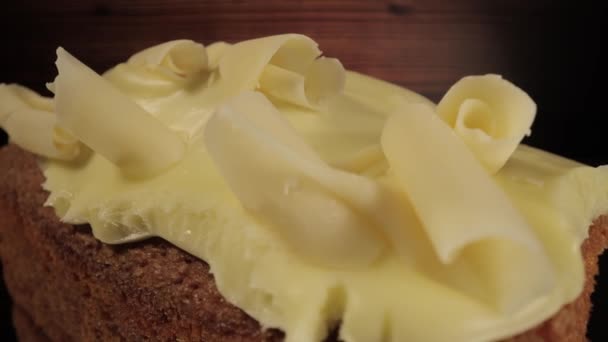 Torta al limone in primo piano — Video Stock